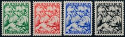 Suriname 1929 Groene-Kruiszegels NVPH 141-144 Ongebruikt