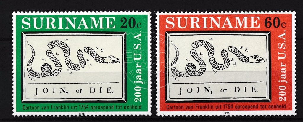 Suriname 1976 200 jaar Verenigde Staten ZB 41-42 Postfris