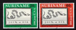 Surinam 1976 200 lat Stany Zjednoczone ZB 41-42 MNH