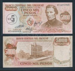 Uruguai ND 1975 5 NP/ nota de 5000 Pesos UNC