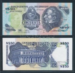 Uruguay ND 1989 Series G 50 Nuevos Pesos bankbiljet UNC