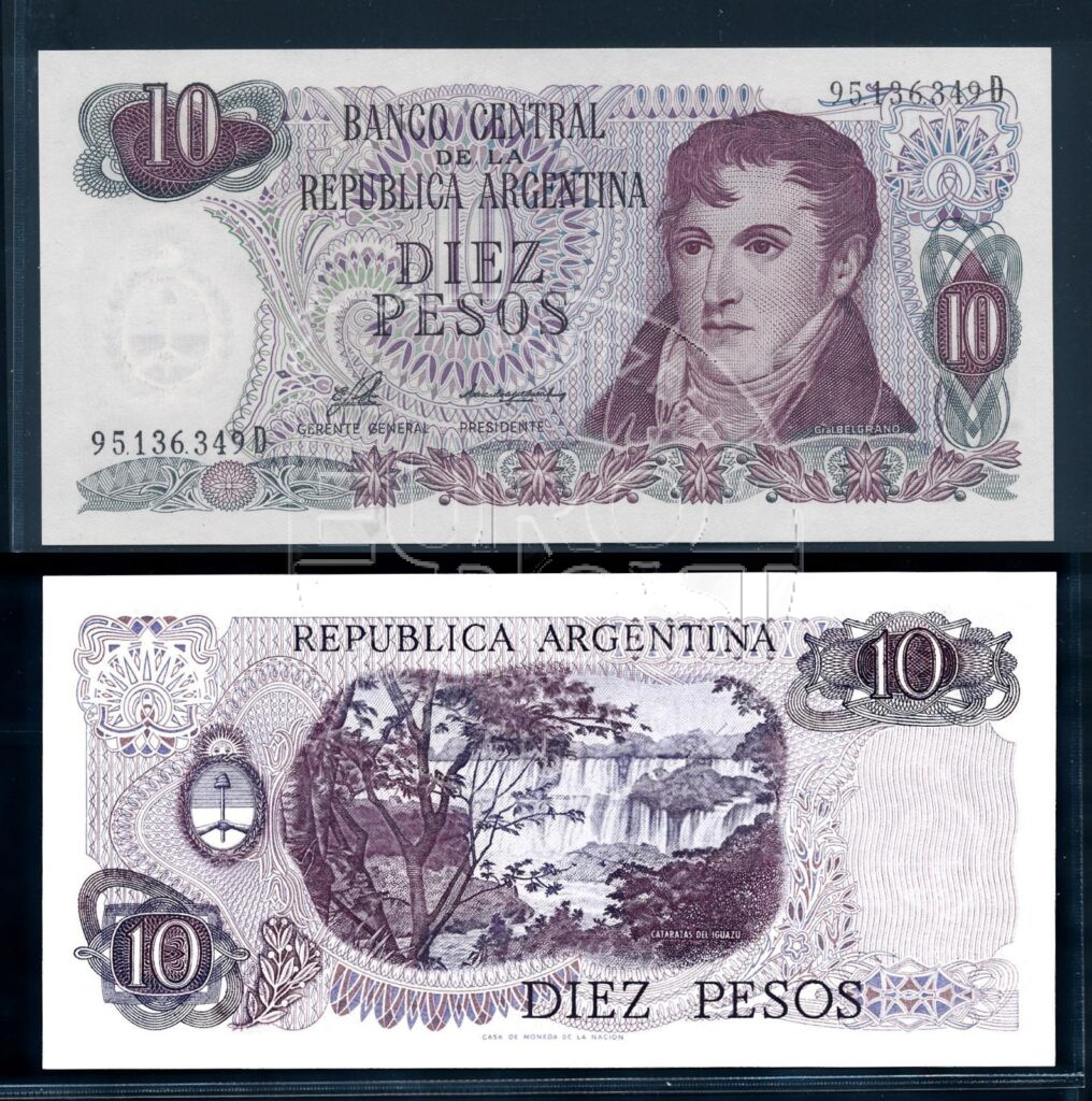 Argentinië ND 1976 10 Pesos bankbiljet UNC