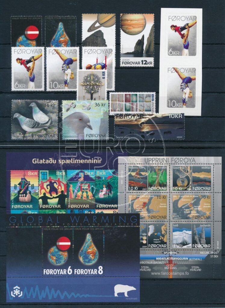 Faeroer 2009 Complete jaargang postzegels postfris