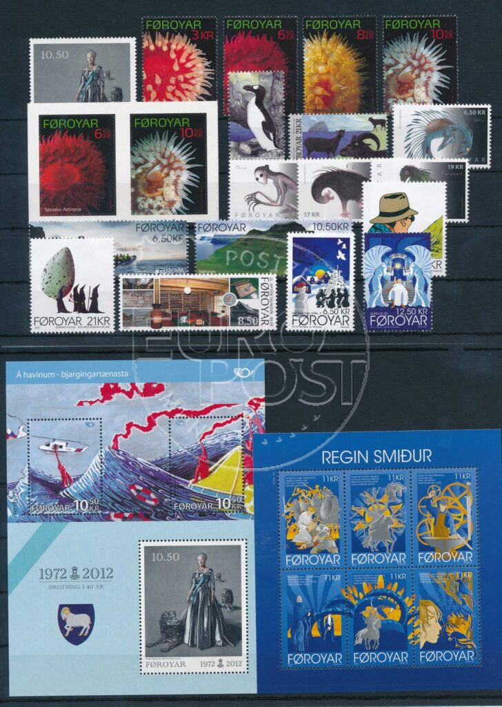 Faeroer 2012 Complete jaargang postzegels postfris