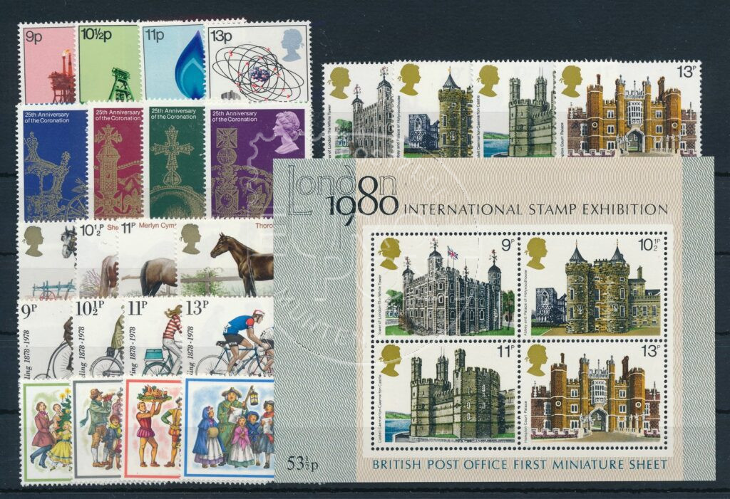 Groot Brittannie 1978 Complete jaargang gelegenheids postzegels postfris