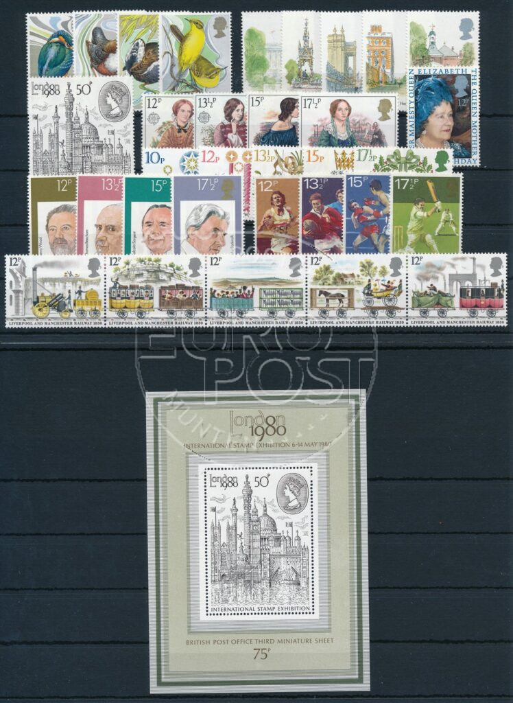 Groot Brittannie 1980 Complete jaargang gelegenheids postzegels postfris