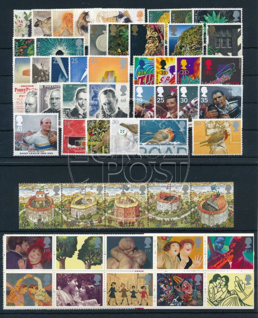 Grande-Bretagne 1995 Volume complet des timbres occasionnels MNH