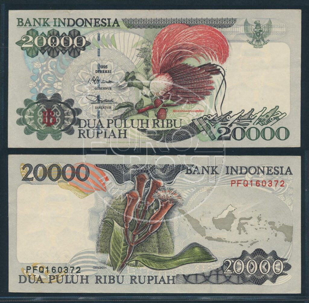 Banconota da 1995 rupie indonesiana del 20.000 molto bella