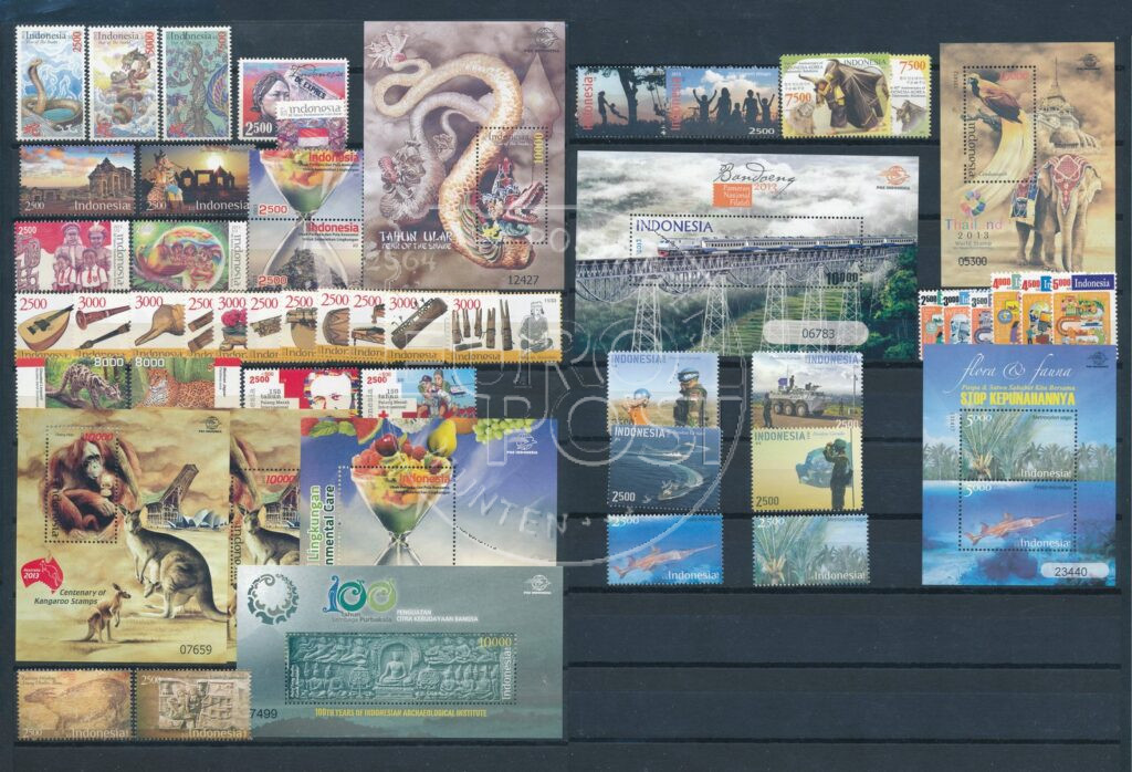 Indonésia 2013 Volume completo de selos MNH