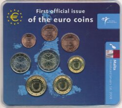 Malta 2008 First Official issue  coins UNC jaarset uitgegeven door de KNM