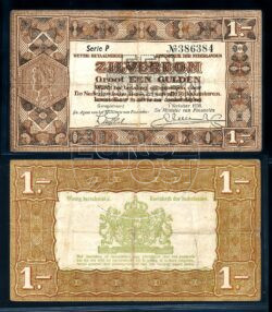 Holanda 1938 1 Gulden Zilverbon 1 carta Linda ex.