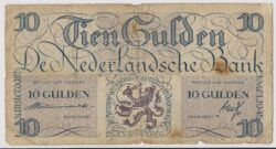 Nederland 1945 10 Gulden Lieftinck tientje Bankbiljet Fraai ex.