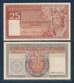 Países Bajos 1949 Billete de 25 Gulden Solomon Muy Fino