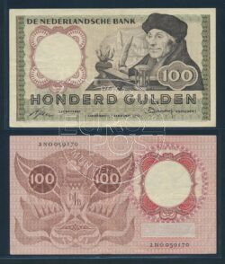 Nederland 1953 100 Gulden Erasmus Bankbiljet Zeer Fraai ex.