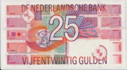 Países Bajos 1989 Billete Robin de 25 Florines Hermoso ex.