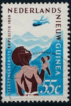 Nederlands-Nieuw-Guinea 1959 Expeditie Sterrengebergte NVPH 53 Gestempeld