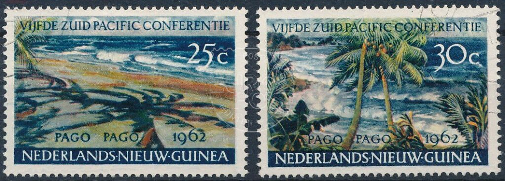 Nuova Guinea olandese 1962 Pago Pago NVPH 76-77 timbrato