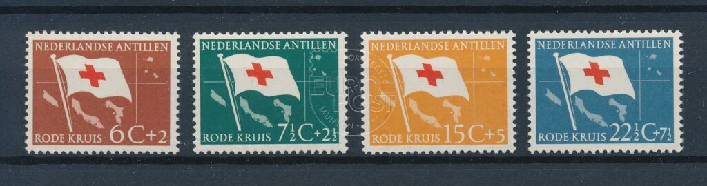 Antille olandesi 1958 Croce Rossa NVPH 293-296 MNH