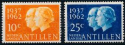 Nederlandse Antillen 1962 25-jarig Huwelijksjubileum Juliana en Bernhard NVPH 323-324 Postfris