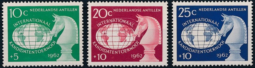 Torneio Internacional de Xadrez das Antilhas Holandesas de 1962 NVPH 330-332 MNH