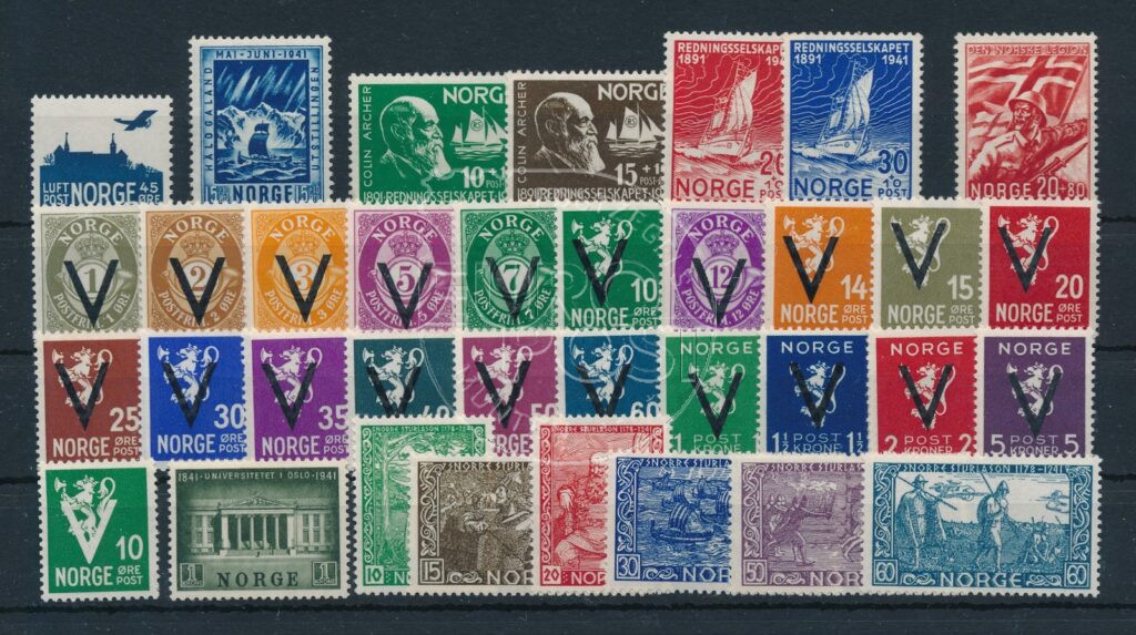 Noruega 1941 Volumen completo de sellos MNH
