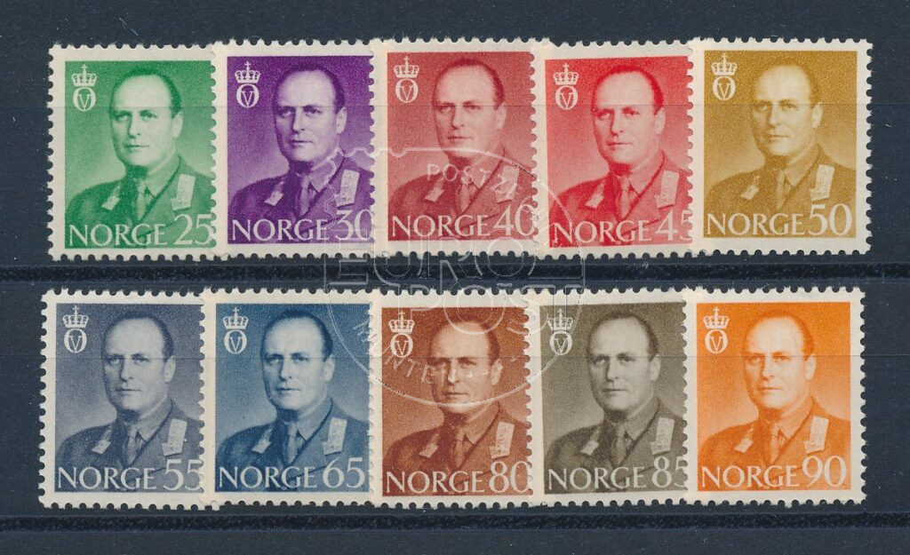 Noorwegen 1958 Complete jaargang postzegels postfris