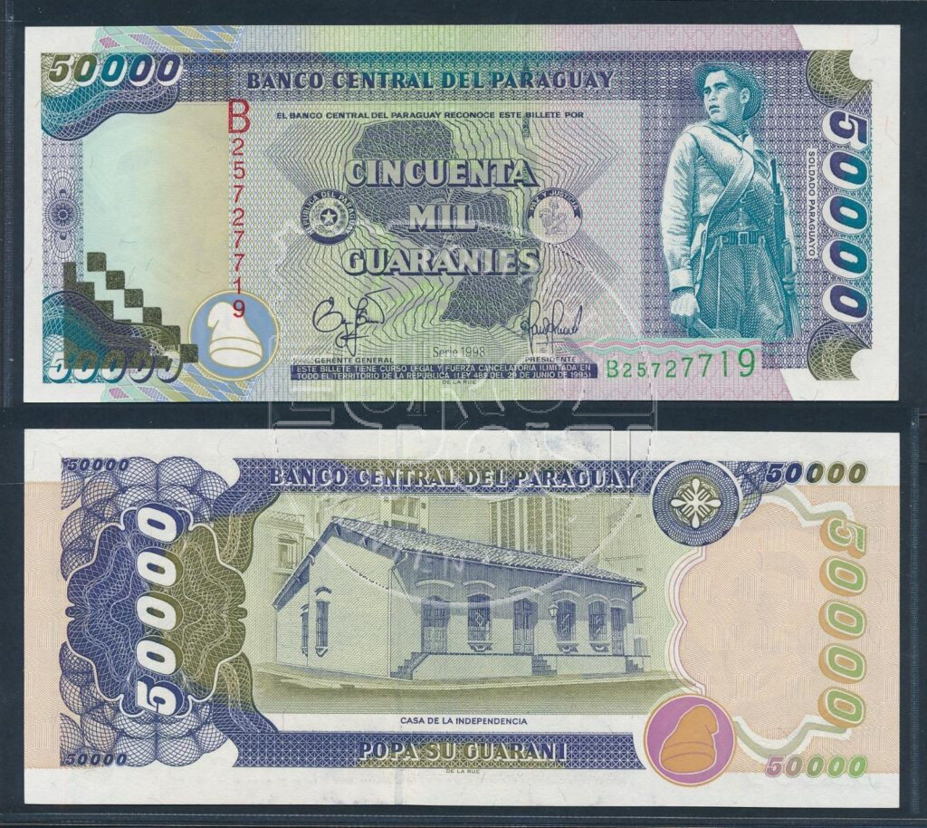 Paraguay 1998 50.000 Guaranies bankbiljet UNC