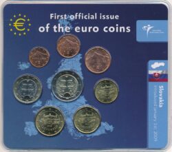 Slowakije 2009 First Official Issue Euro coins UNC jaarset