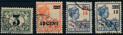 Suriname 1925 Hulpuitgifte NVPH 111-114 Gestempeld