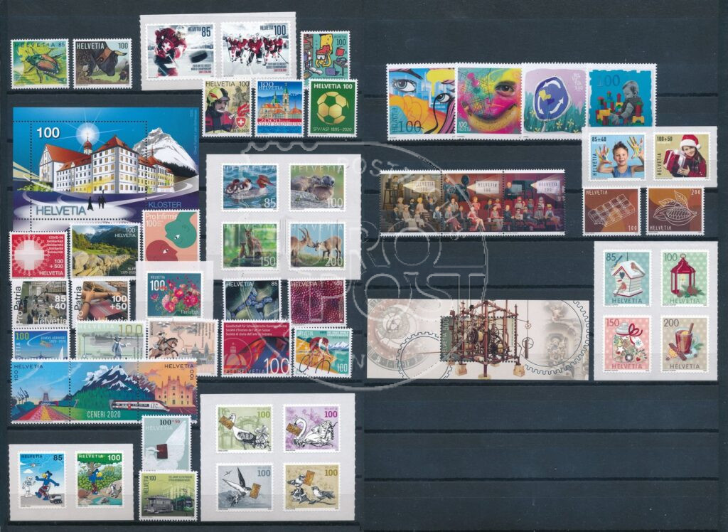 Svizzera 2020 Volumi completi di francobolli con gomma integra