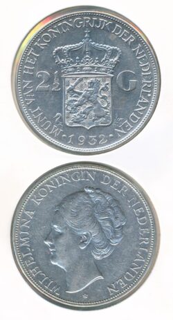 Nederland  1932 Wilhelmina 2½ Gulden Pracht