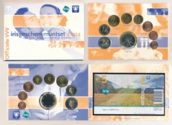 Nederland 2004 BU Geschenk jaarset VVV Iris Geschenk met Penning en 5 euro Cheque