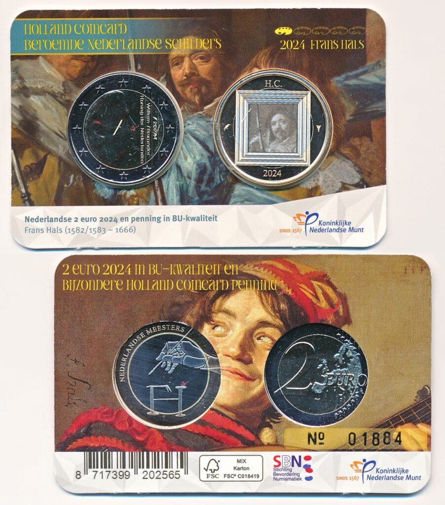 Niederlande 2024 2 Euro, Holland Coin Fair Frans Hals BU Gedenkmünze