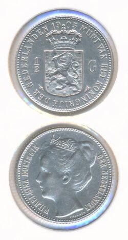 Nederland ½ Gulden 1905 Wilhelmina Pracht -