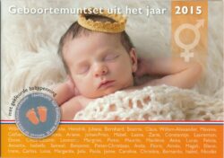 Nederland 2015 Geboorteset Baby neutraal UNC met penning