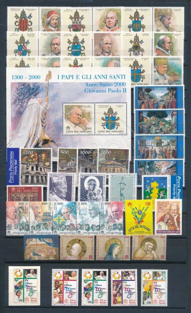 Vaticaanstad 2000 Complete jaargang postzegels Postfris